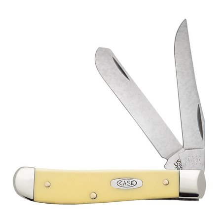 CASE CUTLERY Knife, Yellow Ss Syn Mini Trapper 80029